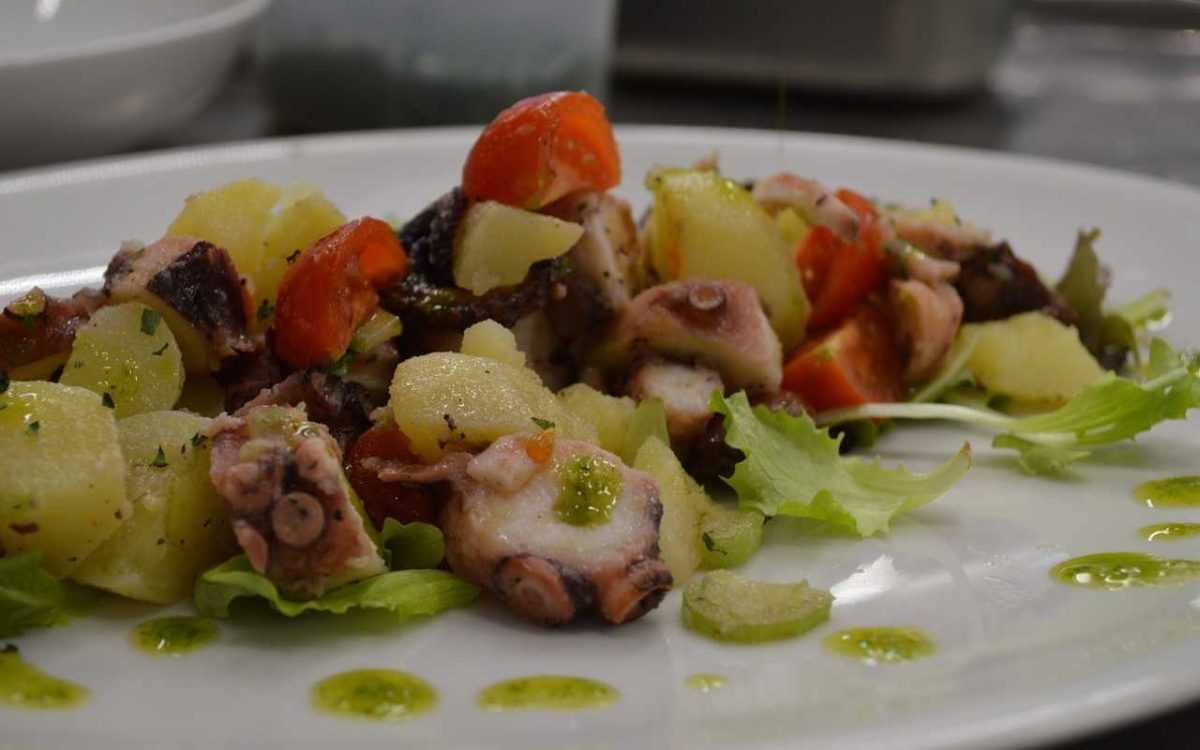 Octopus salad with potatoes and cherry tomatoes 26042023 recipessprint